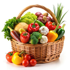 basket with vegetables