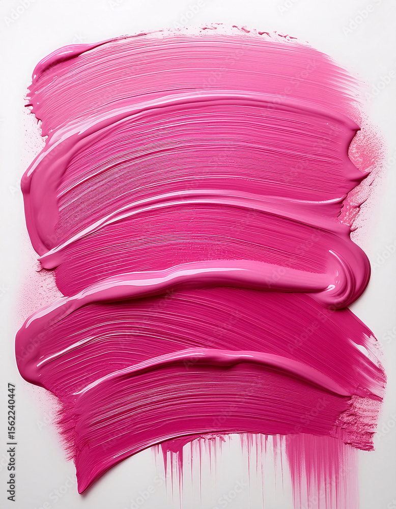 Poster vibrant fuchsia and magenta paint strokes create a dynamic, textured surface, showcasing rich color 