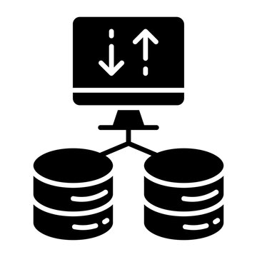A beautiful design icon of database transfer