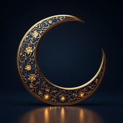 Ornate Crescent Moon