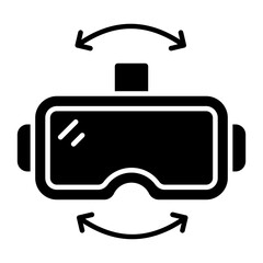 Creative design icon of VR glasses isolated on white background