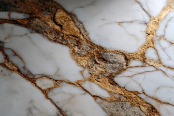 White and Gold Marble Texture