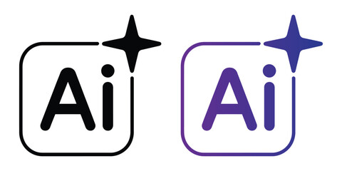 Artificial intelligence icon vector. ai symbol vector