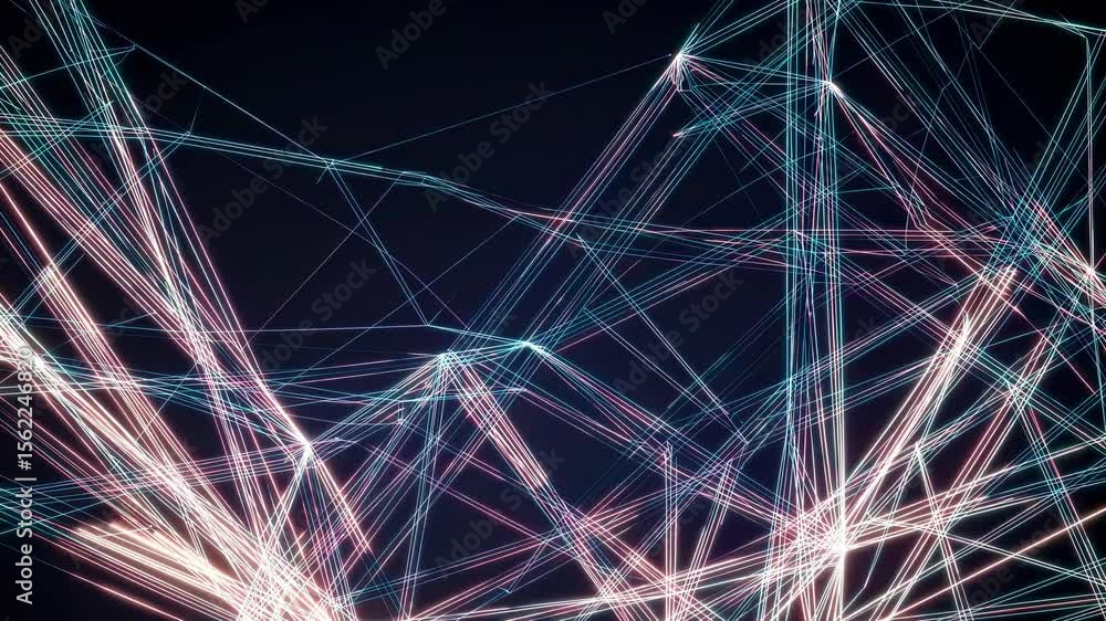Poster bright lines of light intertwine in an abstract design, creating an energetic atmosphere. the vibran