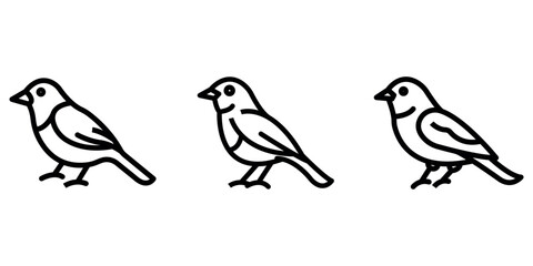 Obraz premium tanager outline or line icon design bundle.