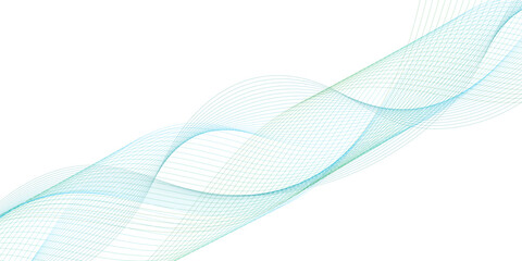 Abstract wave element for design. Digital frequency track equalizer. Stylized line art background. Vector illustration. Wave with lines created using blend tool