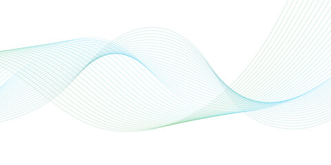 Abstract wave element for design. Digital frequency track equalizer. Stylized line art background. Vector illustration. Wave with lines created using blend tool