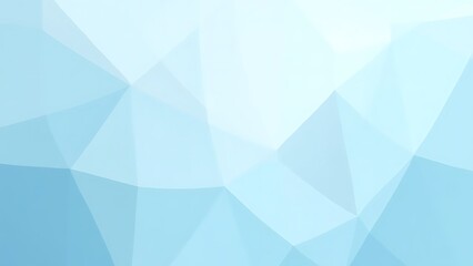Fototapeta premium Light blue abstract background featuring overlapping triangles and squares shapes in varying shades of light blue