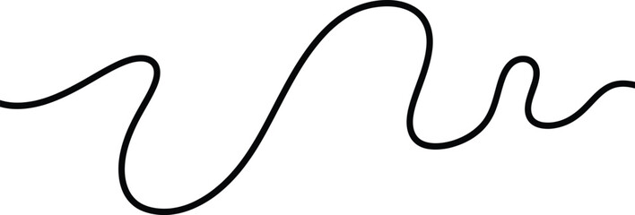 Wavy line signal abstract vector illustration on white background 