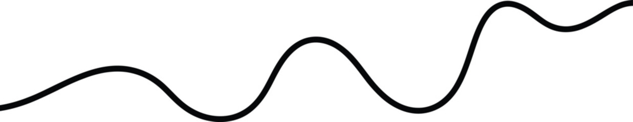 Wavy line signal abstract vector illustration on white background 