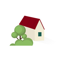 House Icon front view, vector illustration isolated on white background, eps