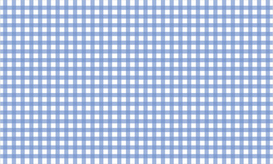 Blue and White Gingham Seamless Pattern Vector – Classic Checkered Textile Design for Backgrounds and Fabric Prints