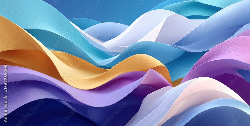 Poster abstract colorful wavy texture with a blend of vibrant gradients