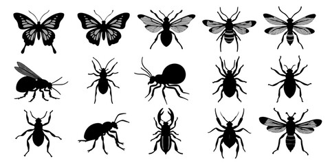Silhouette Insects & Small Creatures Icons