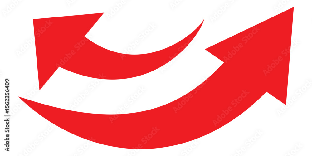 Poster simple black curved arrow for directional use. black curved arrow in flat style. black curved arrow 
