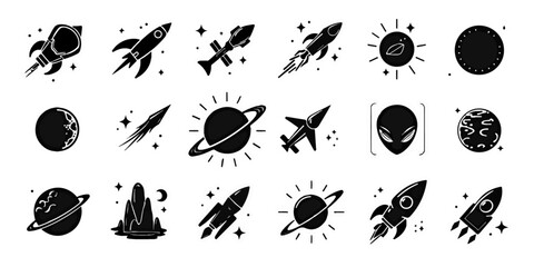 Silhouette Space & Astronomy Icons