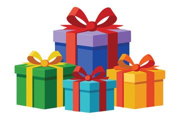 Colorful Gift Boxes A Festive Collection of Presents