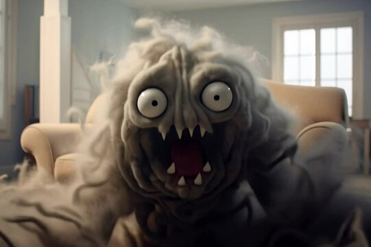 Staubmonster verwschmutzt die Wohnung