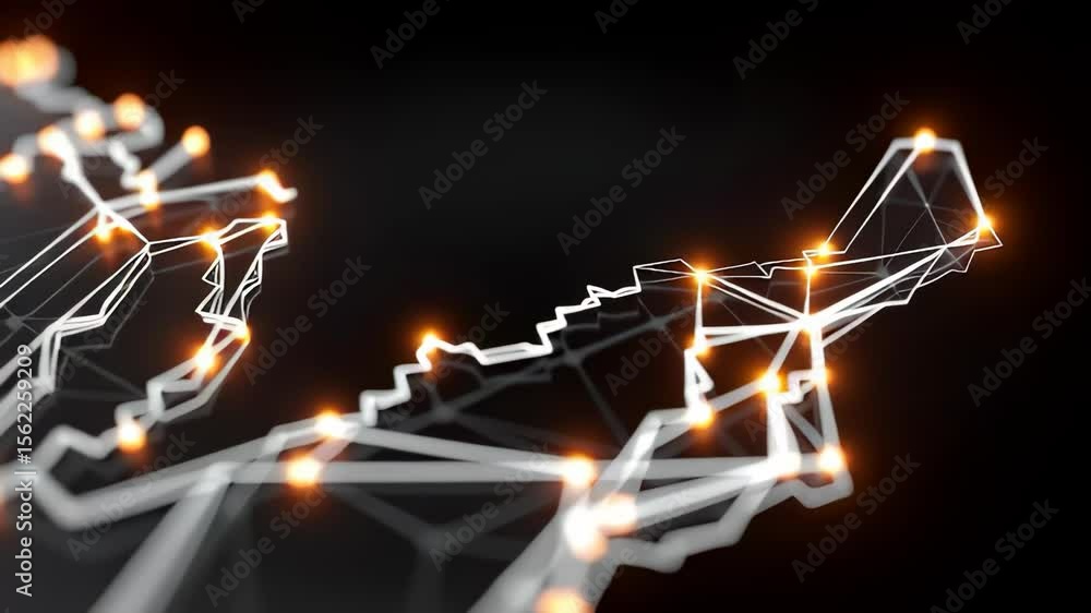 Poster connecting states through technology and innovation in the southeastern united states map visualizin