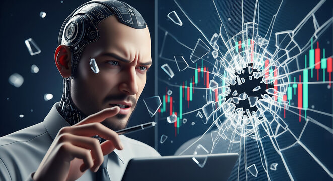 AI Analyst analyzing the data hologram