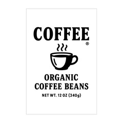 Coffee Label Design Black and White