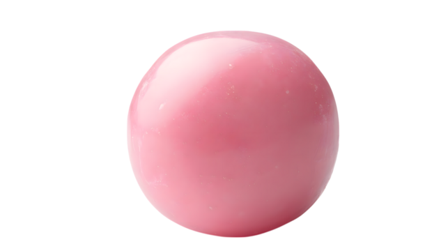 Shiny pink bubble sphere isolated on white background