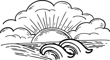  Summer light wave background