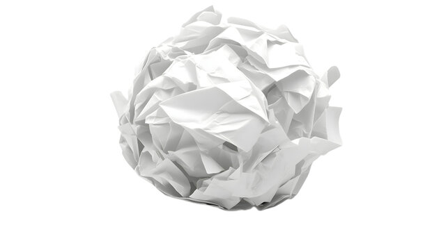 crumpled paper ball isloated on white background