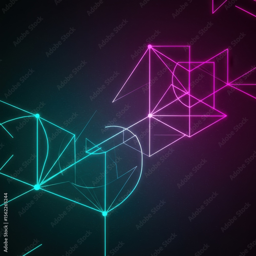 Poster abstract geometric glow: 