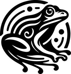 vector sketch illustration silhouette icon logo symbol mascot animal frog as a depiction of a company that can follow the times
