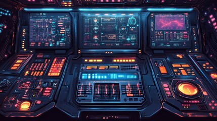 Obraz premium Holographic User Interface PNG with Floating Screens and Interactive Display for Sci-Fi, Tech, and Future UI Illustrations