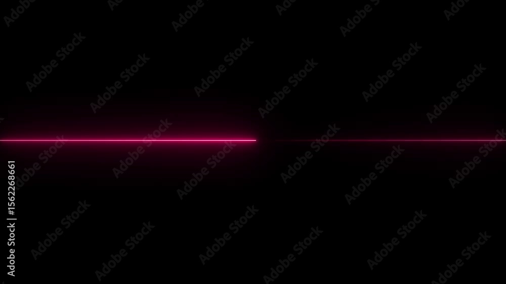 Poster fast speed horizontal neon line animation moving from right to left on black screen. continuous one 