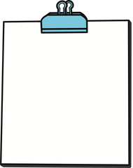 clipboard with blank paper