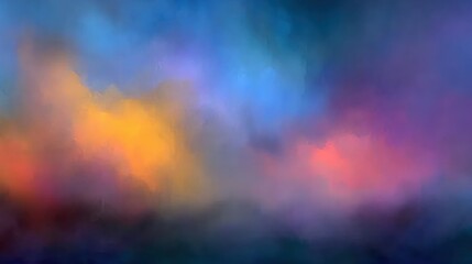 Colorful, abstract cloudscape of blended, soft hues