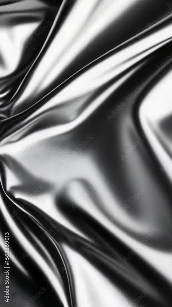 Poster close-up shot of a shiny fabric with intricate texture