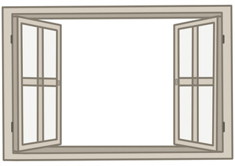 Obraz premium window on white background