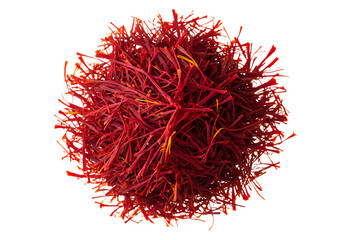 Close up of a saffron spice bundle.