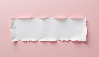 Soft Pink Background with Torn White Paper for Creative Use