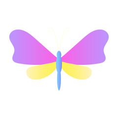 Modern Abstract Butterfly Design with Gradient Color