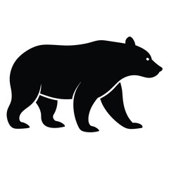 Fototapeta premium Black Bear Silhouette Illustration