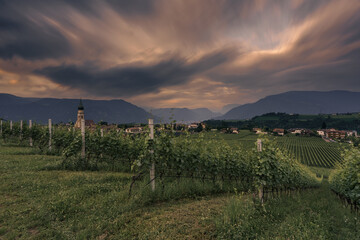 Beautiful Mountain Landscape in Eppan, South Tyrol, Italy
