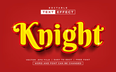 Knight 3D editable text effect style