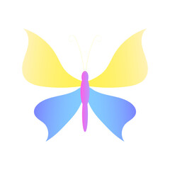 Colorful Gradient Abstract Butterfly Illustration Design Element