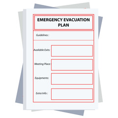 Emergency and Evacuation Planning Guide concept, vector illustration design background