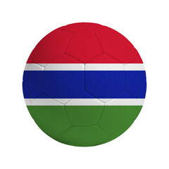 Soccer ball with flag of Gambia