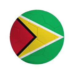 Soccer ball with flag of Guyana