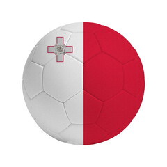 Soccer ball with flag of Malta
