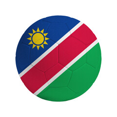 Soccer ball with flag of Namibia