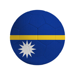 Soccer ball with flag of Nauru
