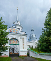 Cathedral of the Nativity of the Blessed Virgin Mary. Novaya Ladoga. Leningrad Region, Russia. Stone church, built in 1702. The main gate.
